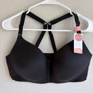 NWT Cacique Lightly Lined Full Coverage No-wire Mastectomy Black Bra 40D
